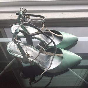 Mint colored stilettos